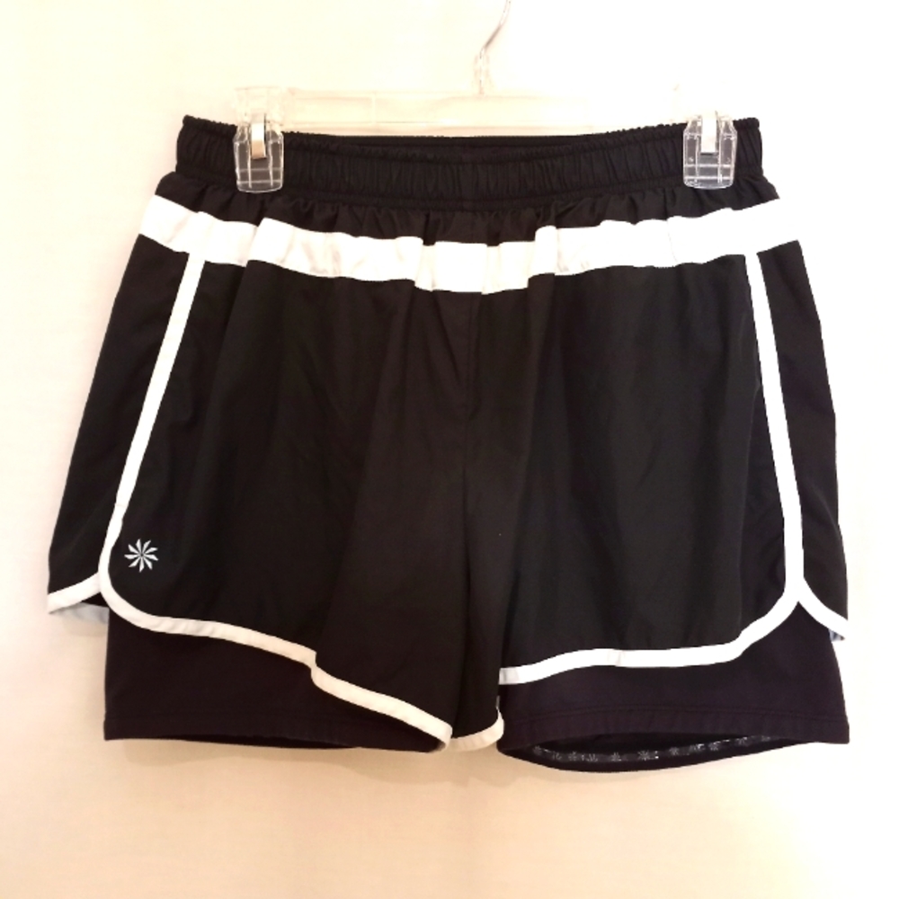 ATHLETA READY SET GO 2 IN 1 SHORTS MEDIUM